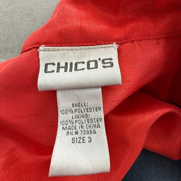 Chico's Open Jacket Lightweight Animal Giraffe Print Size 3 = 16-18 Lined - Picture 2 of 13